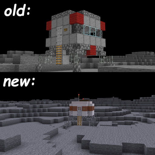 A side-by-side of the old and new landers