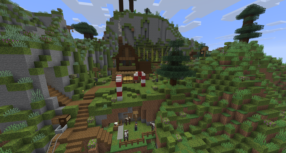 A quaint cottage on a mossy hillside