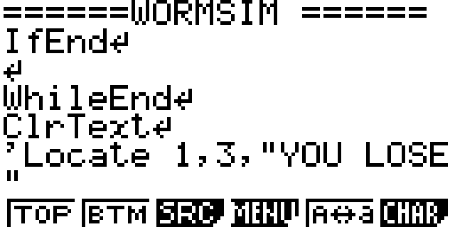 A screenshot of the program