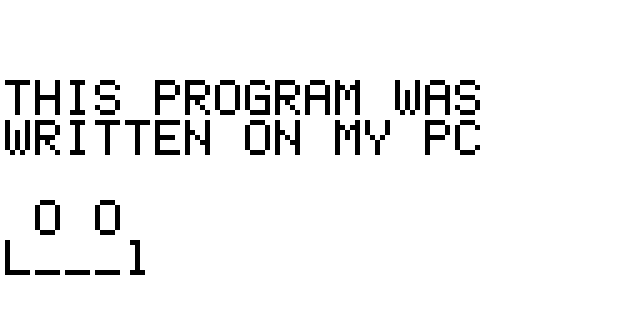 A screenshot of the program